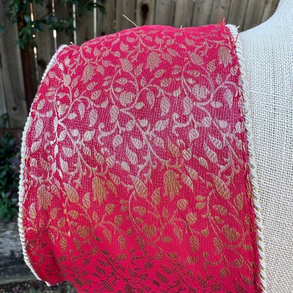 Kurti Top Style Red Dress Tunic Kurta Women's See Measurements Handmade Altered - Picture 11 of 14